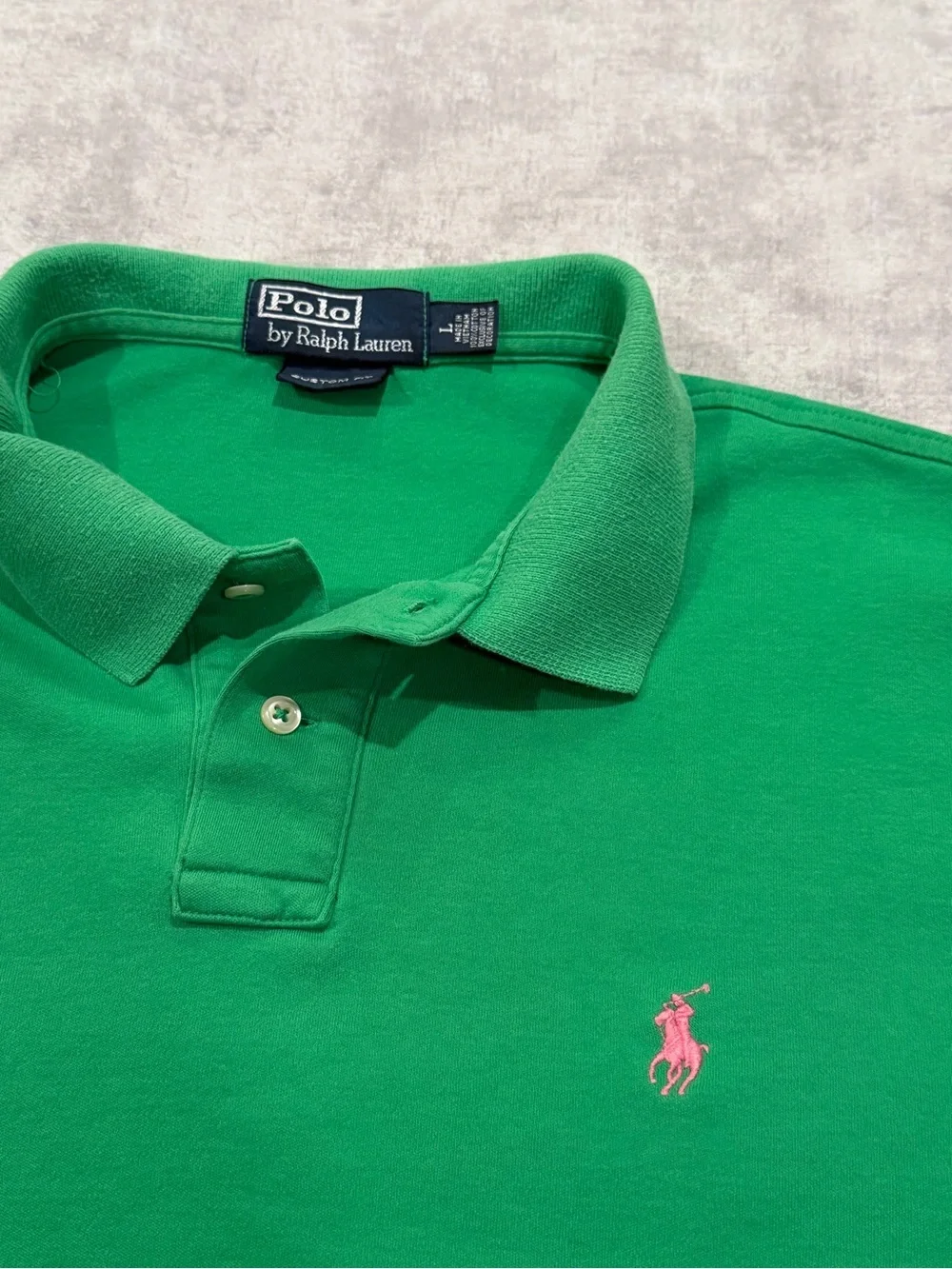 Polo by Ralph Lauren Bright Green Custom Fit Polo